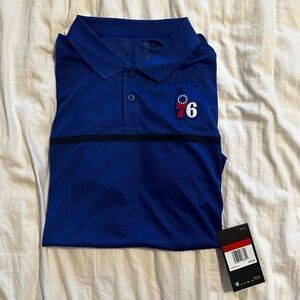 Men’s Nike dri fit polo for the NBA 76ers
